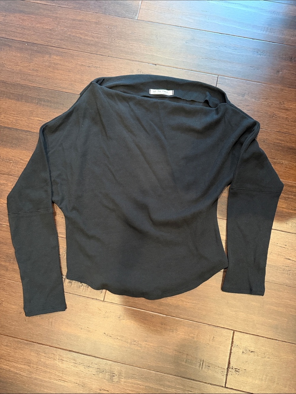 Free People wide neck Black Women’s Long Sleeve Top